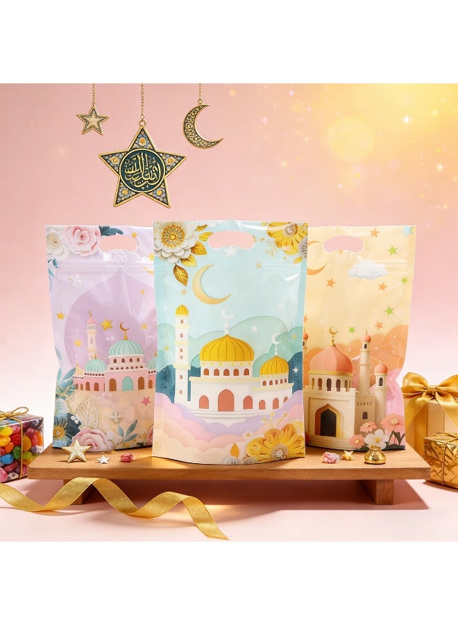 The BZ Company Ramadan Gift Bags - Eid Gift Bags with Handles (25 PCS) – Zipper Closed / Press-Seal Reusable Eid Mubarak & Ramadan Kareem Decoration Goodie Bags for Candy, Cookies, Treats & Party Favors | Islamic Muslim Ramadan Bags Party Supplies - Image 1